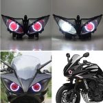Moto Accessory Head Lamp Custom Red Angel Eyes LED Headlight Fit for Yamaha FZ6S 2003-2009 Front Head Lamp Headlight Assembly